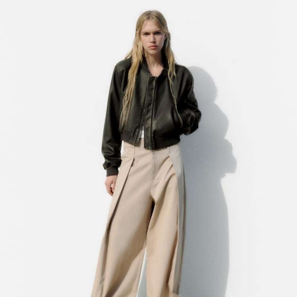 Zara Faux Leather Bomber